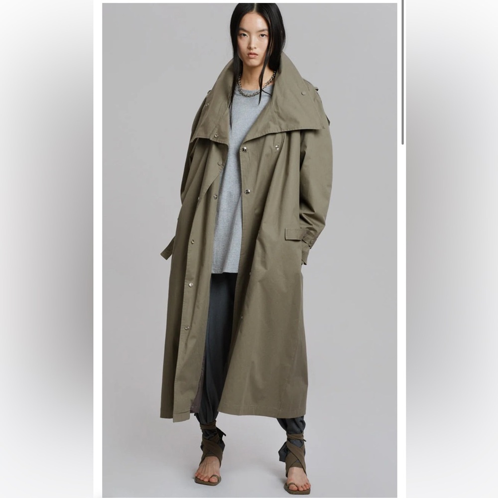 Frankie shop trench coat LOTTIE WING COLLAR TRENCH COAT